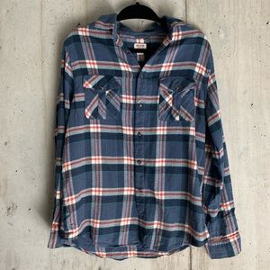 Blue and Red Plaid Flannel